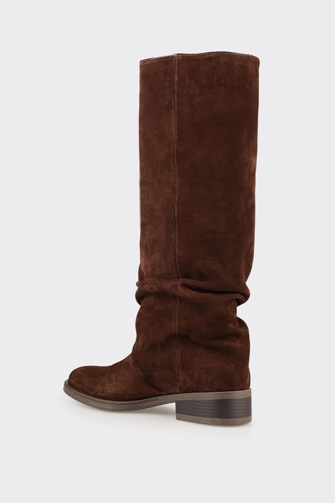 Brown Leather Women's Tall Boot
