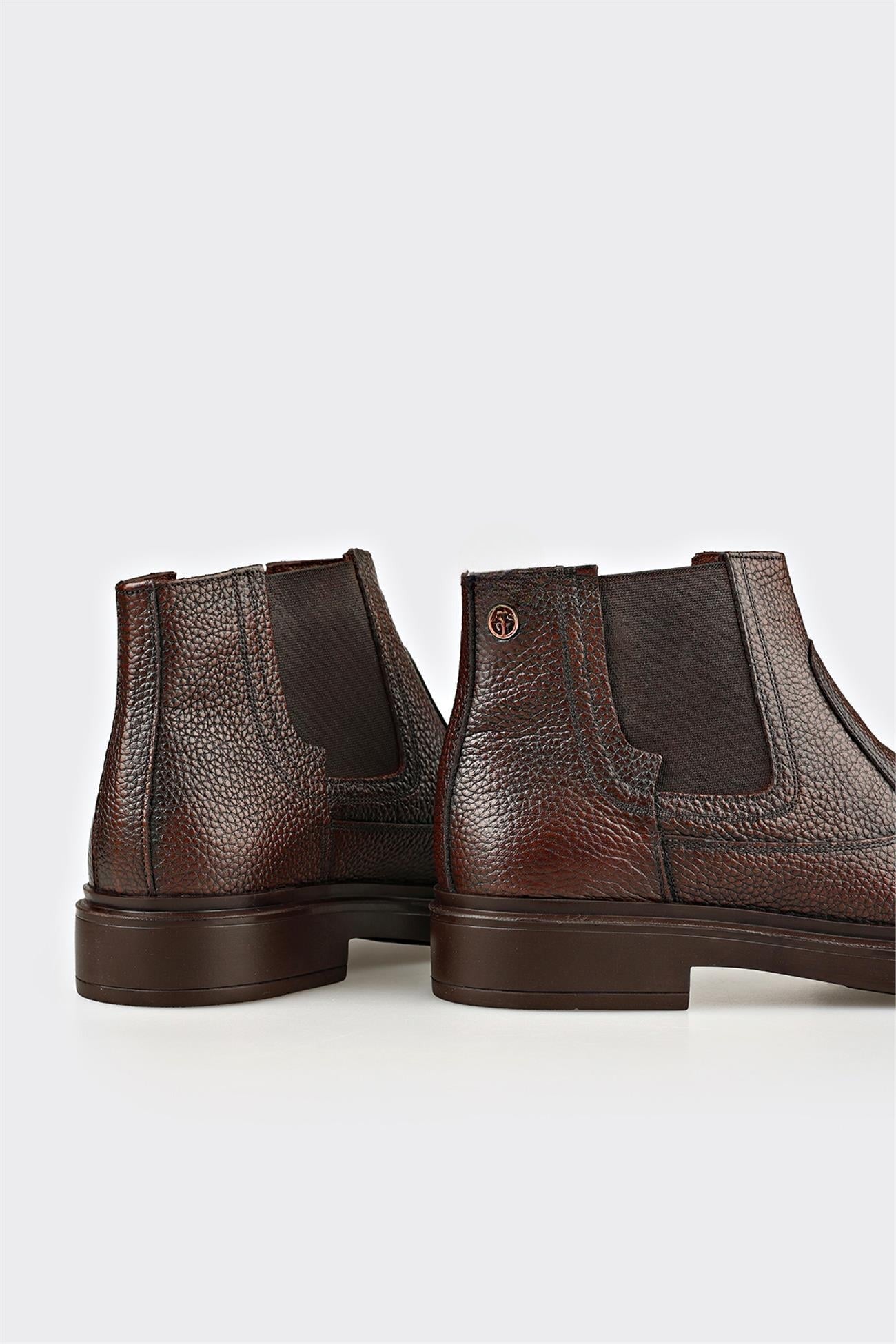 Brown Leather Men's Casual Boot