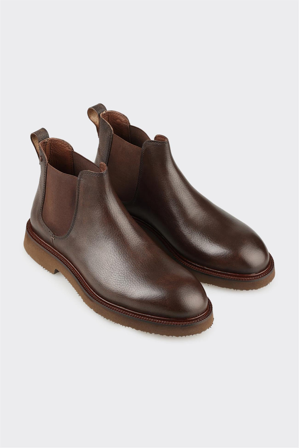Brown Leather Men's Casual Boot