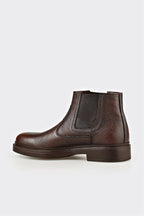 Brown Leather Men's Casual Boot