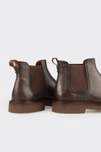 Brown Leather Men's Casual Boot