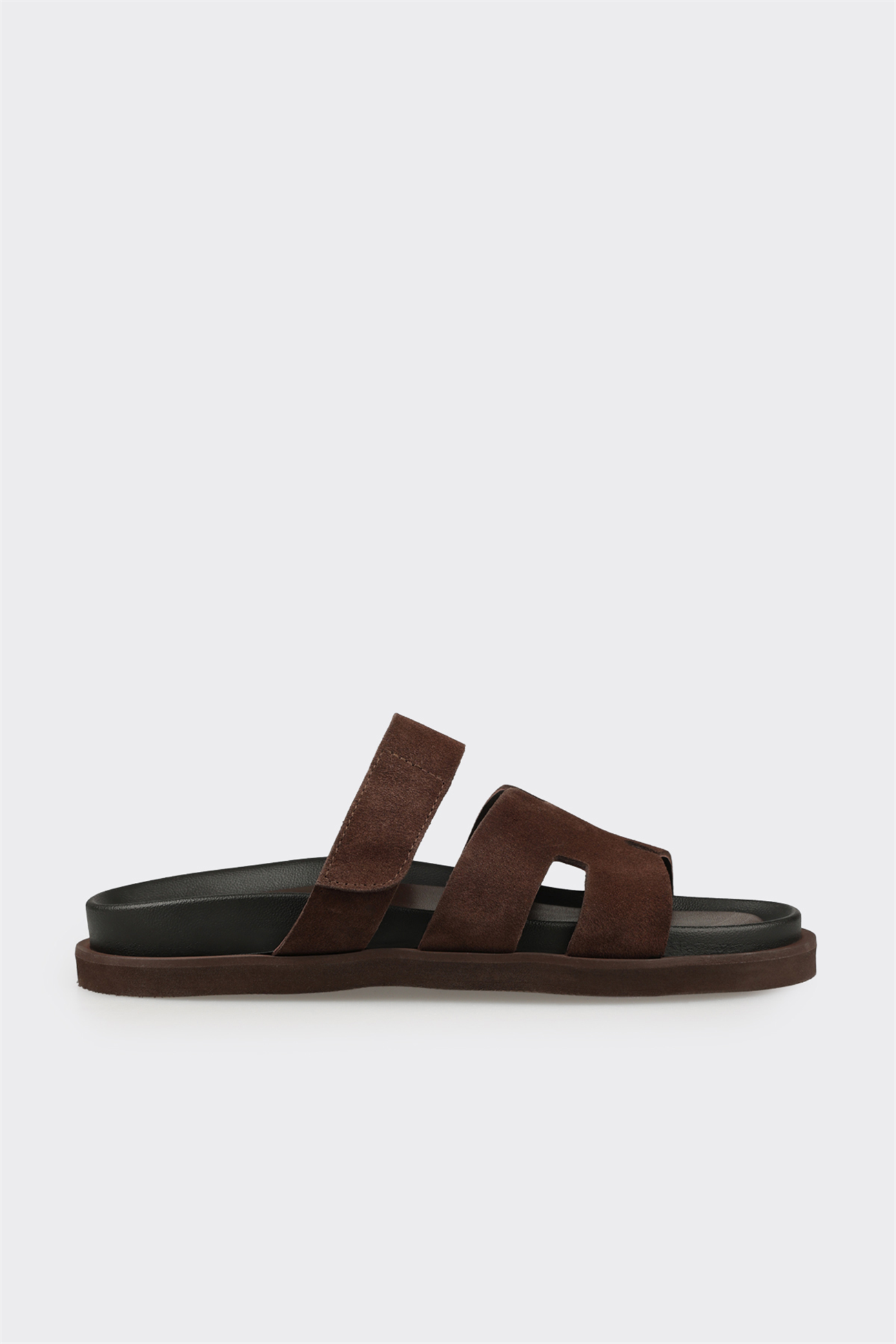 Brown Leather Men's Casual Mule