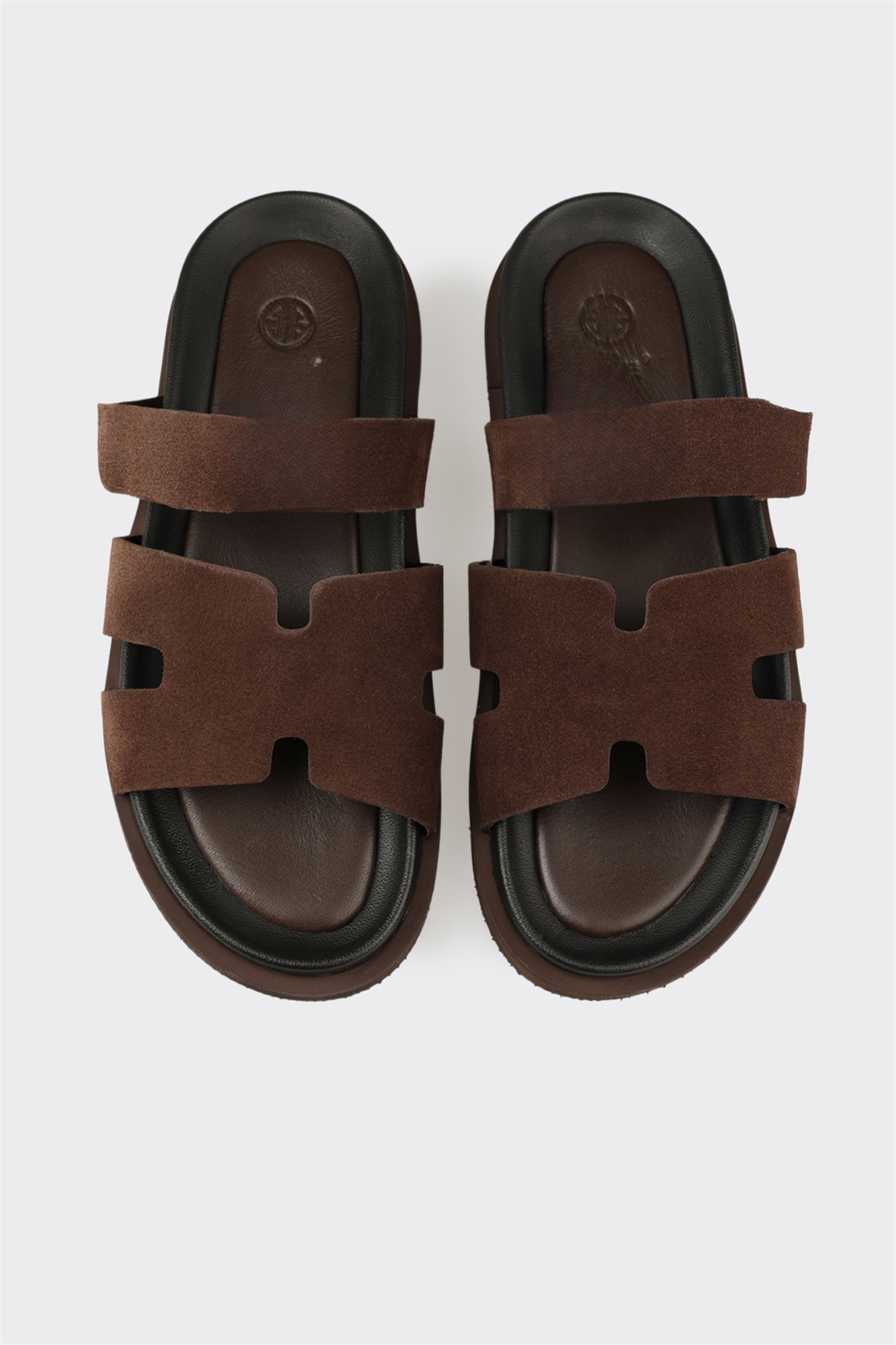 Brown Leather Men's Casual Mule