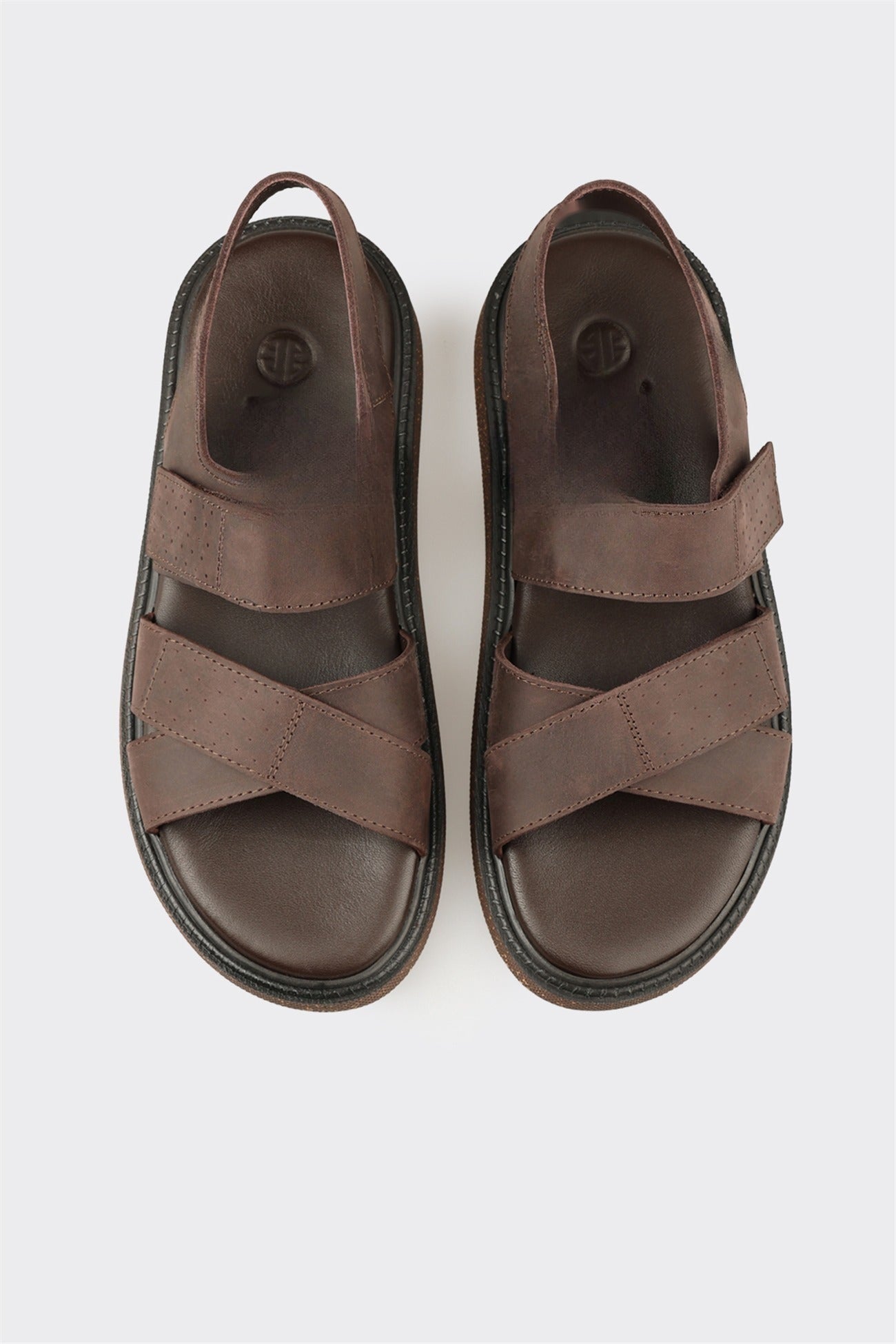 Brown Leather Men's Sandal