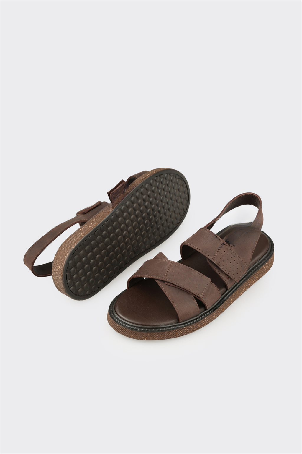 Brown Leather Men's Sandal