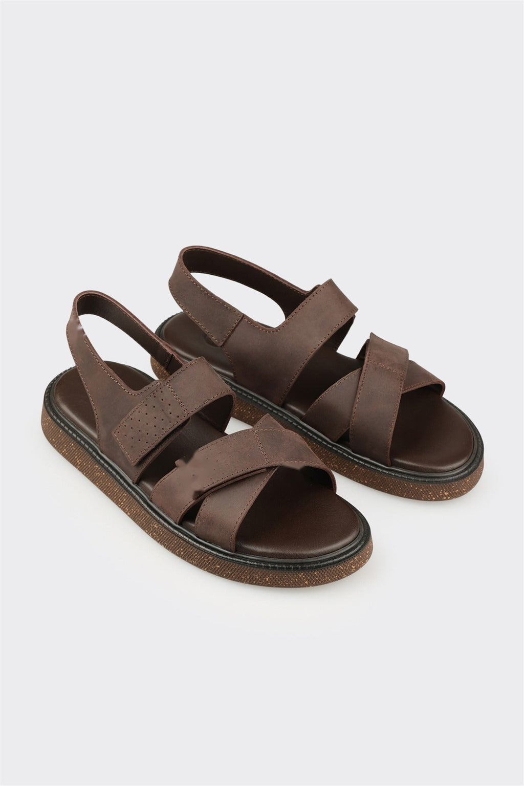 Brown Leather Men's Sandal