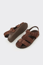 Brown Leather Men's Sandal