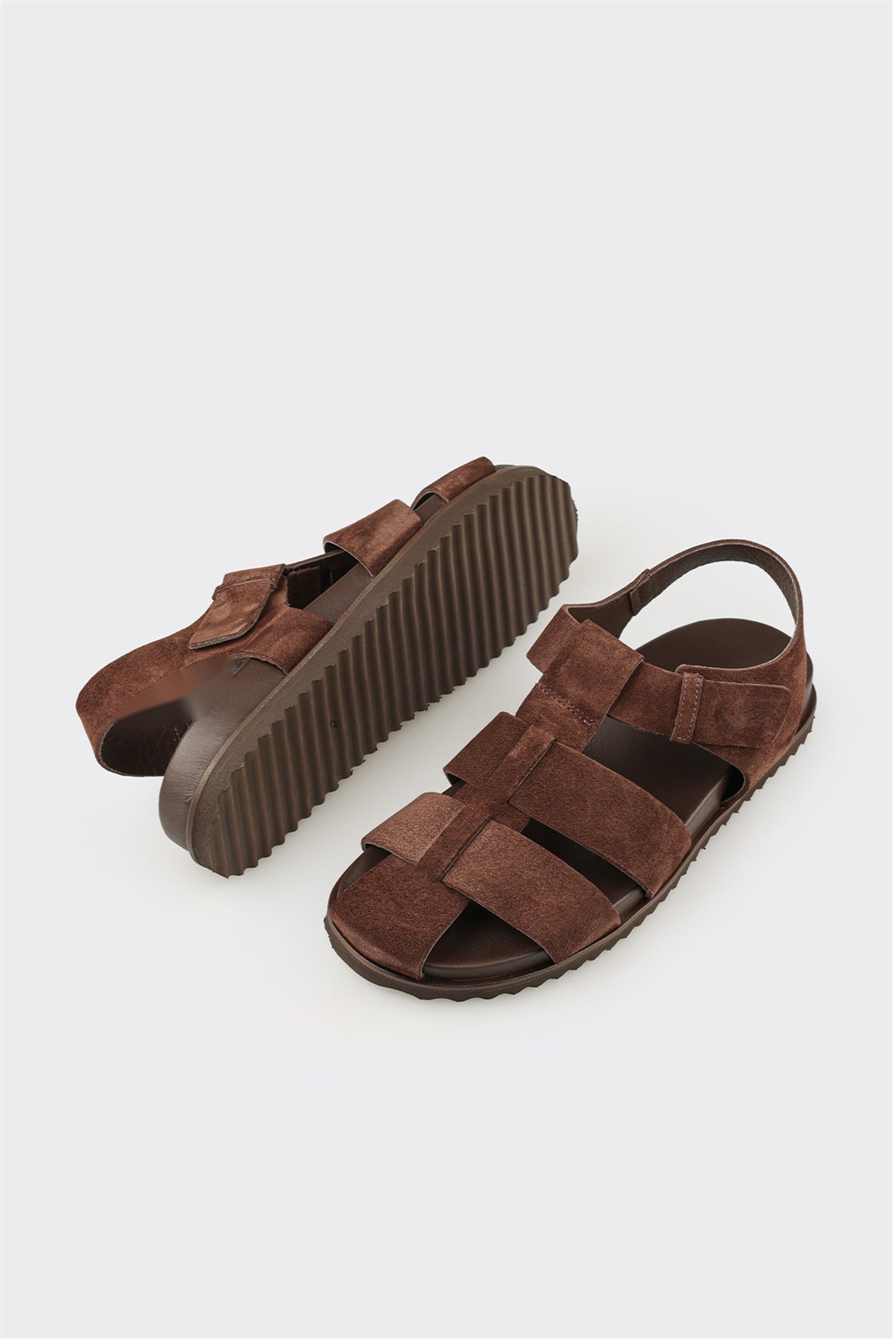 Brown Leather Men's Sandal