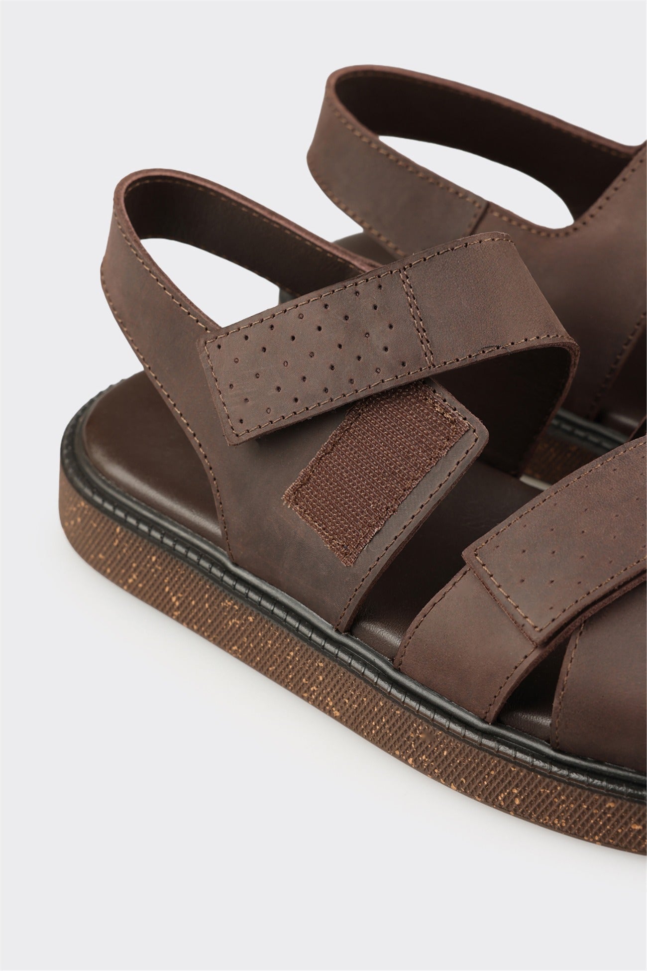 Brown Leather Men's Sandal