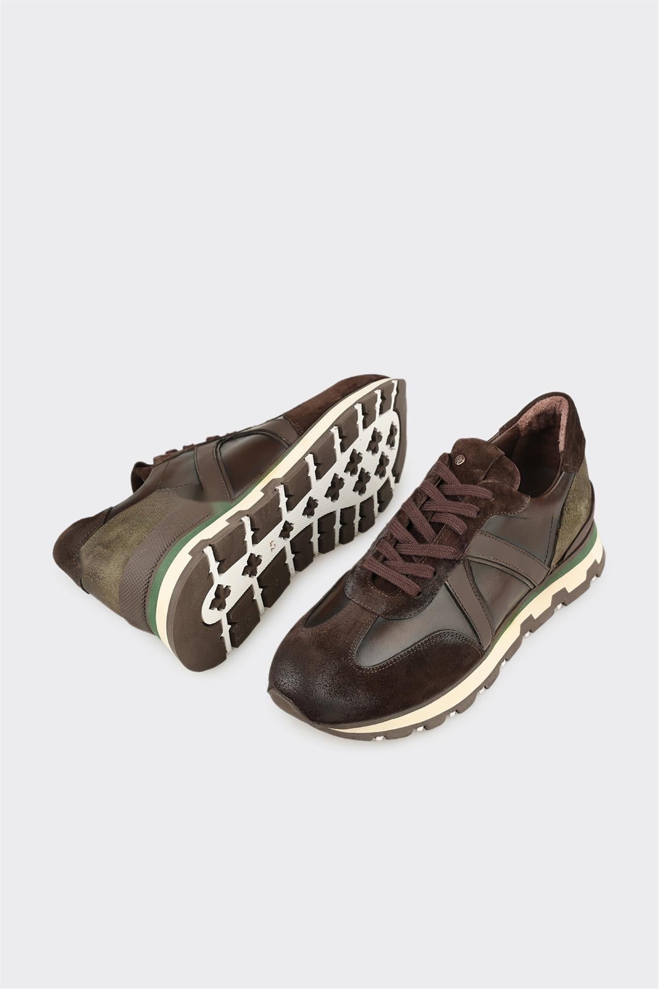 Brown Leather Men's Sneaker
