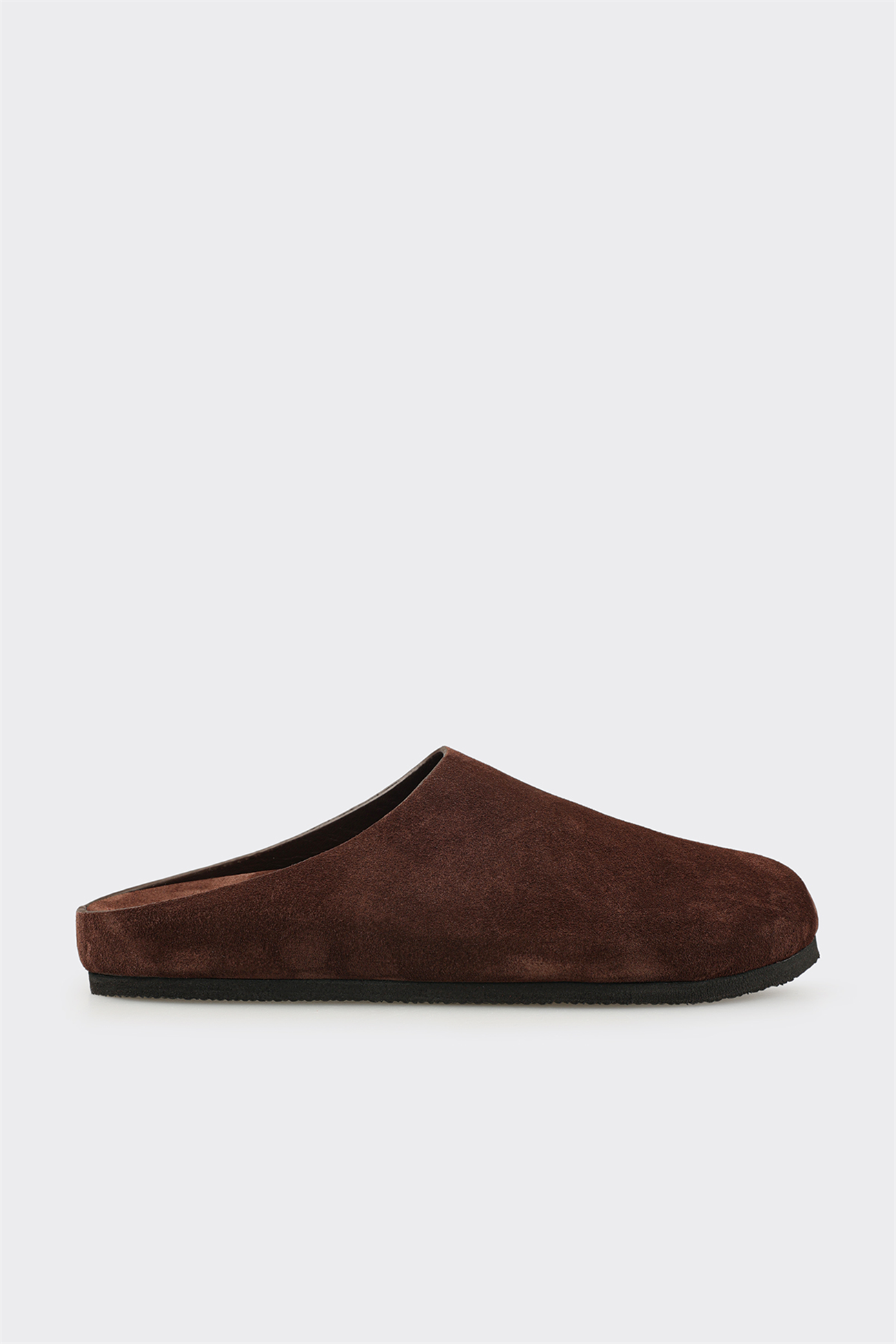 Brown Leather Men's Mule