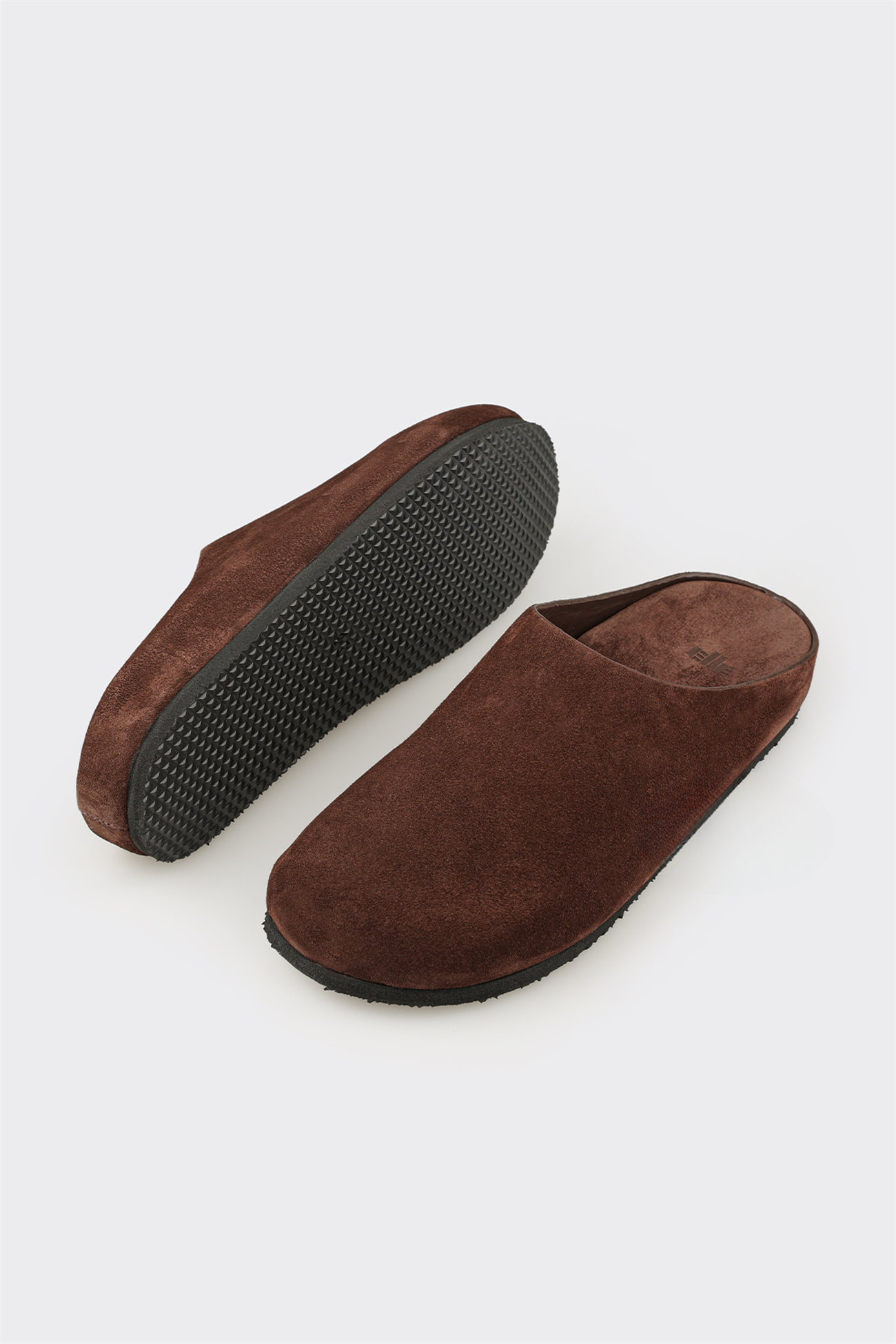 Brown Leather Men's Mule