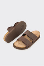 Brown Leather Men's Mule
