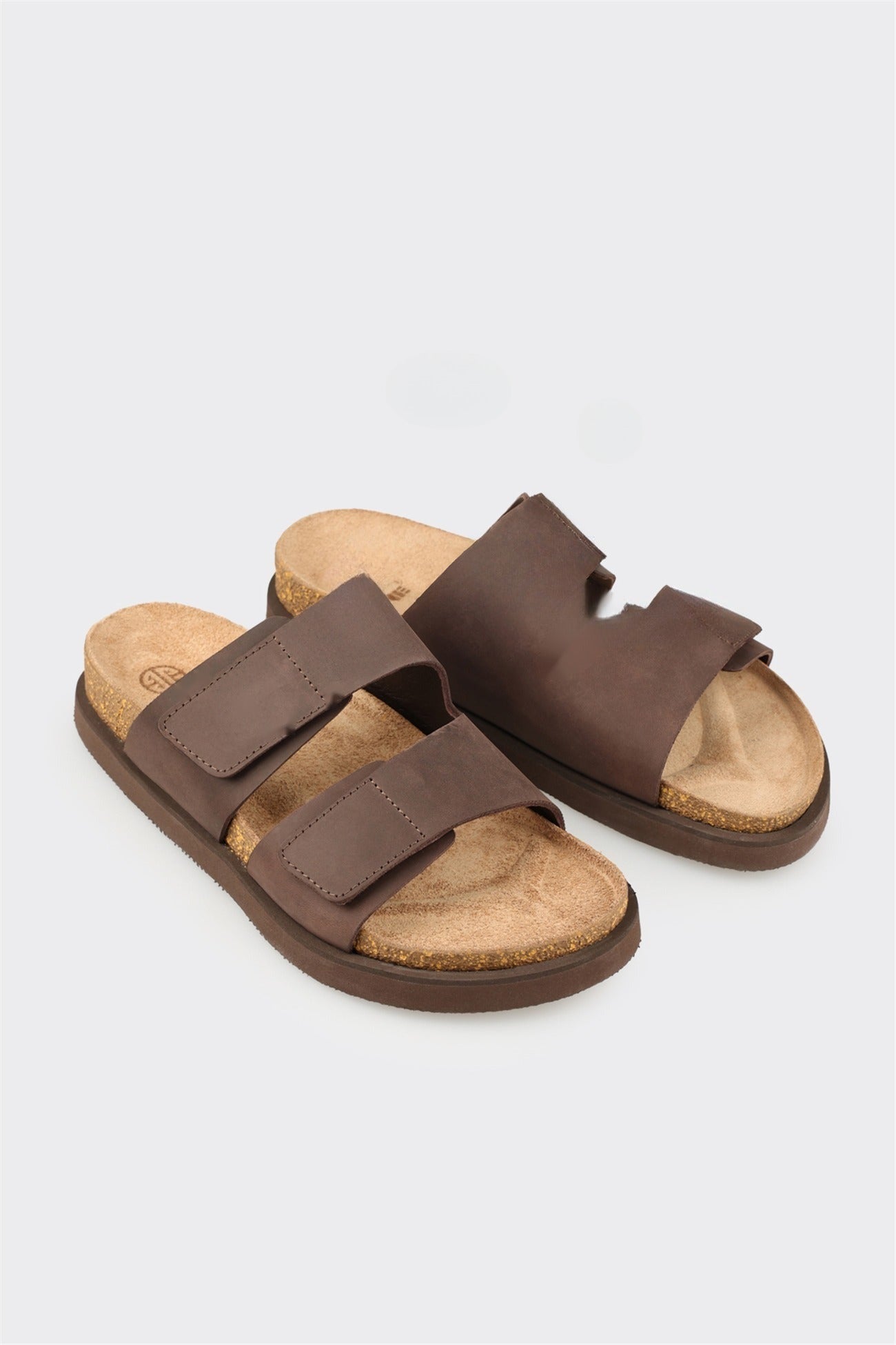 Brown Leather Men's Mule