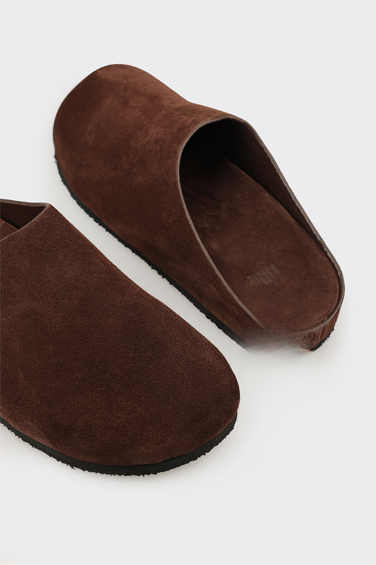 Brown Leather Men's Mule