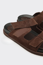 Brown Leather Men's Mule