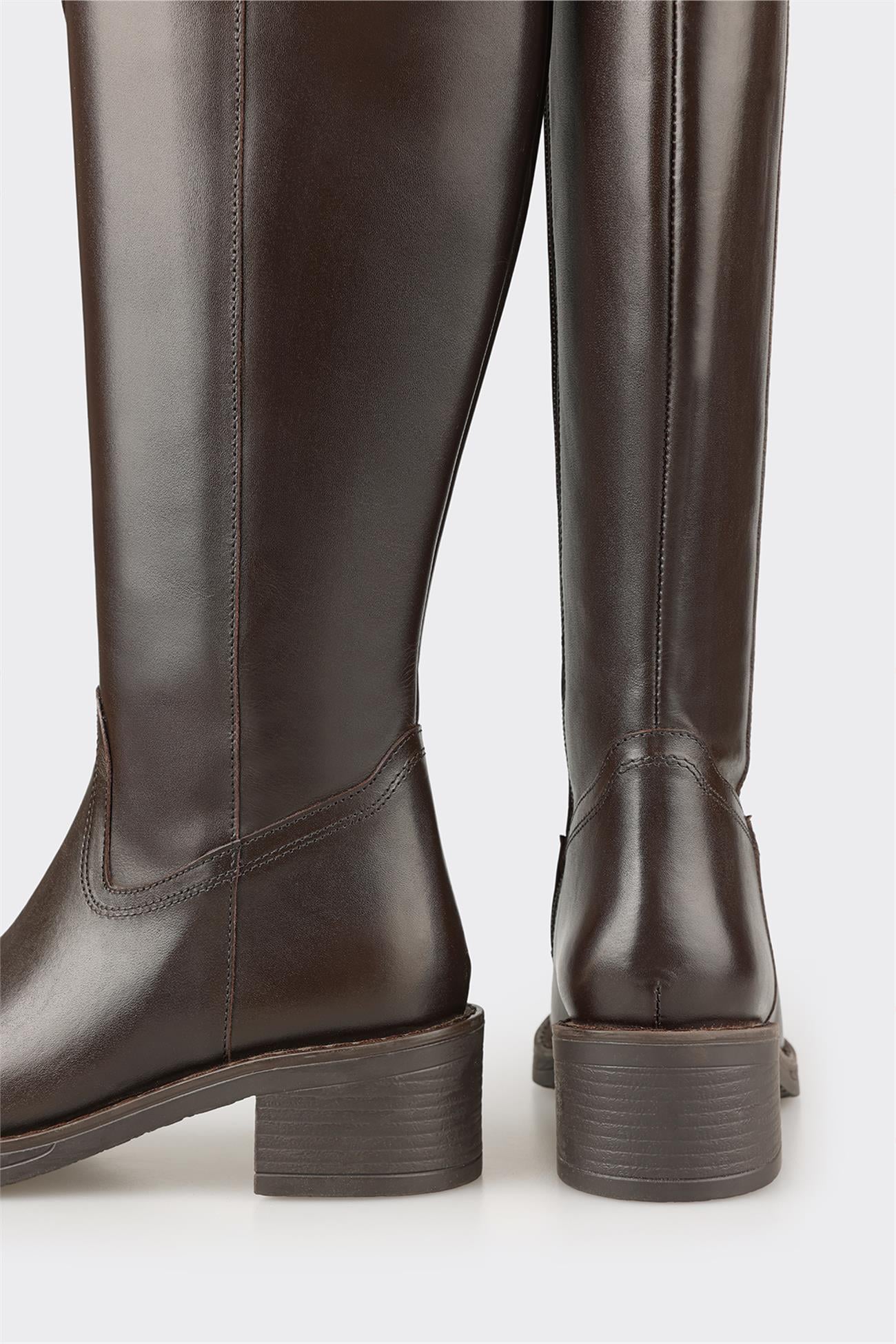 Brown Leather Women's Tall Boot