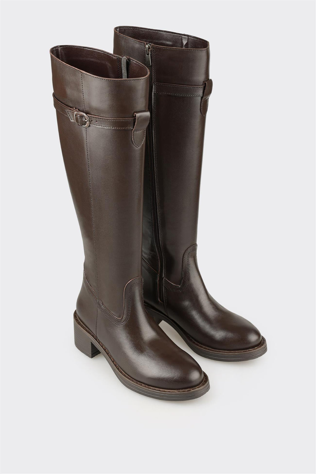 Brown Leather Women's Tall Boot