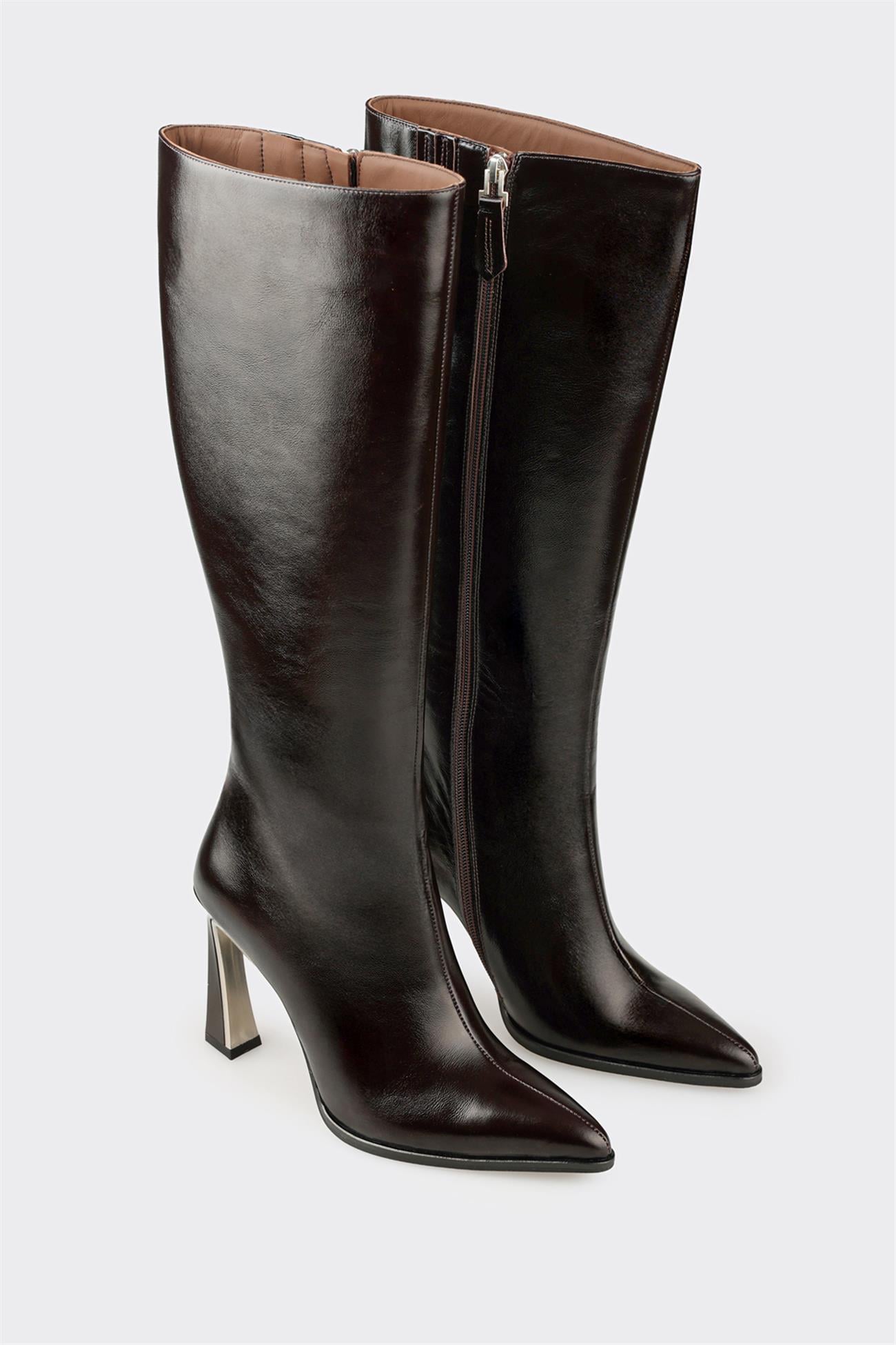 Brown Leather Women's Tall Boot