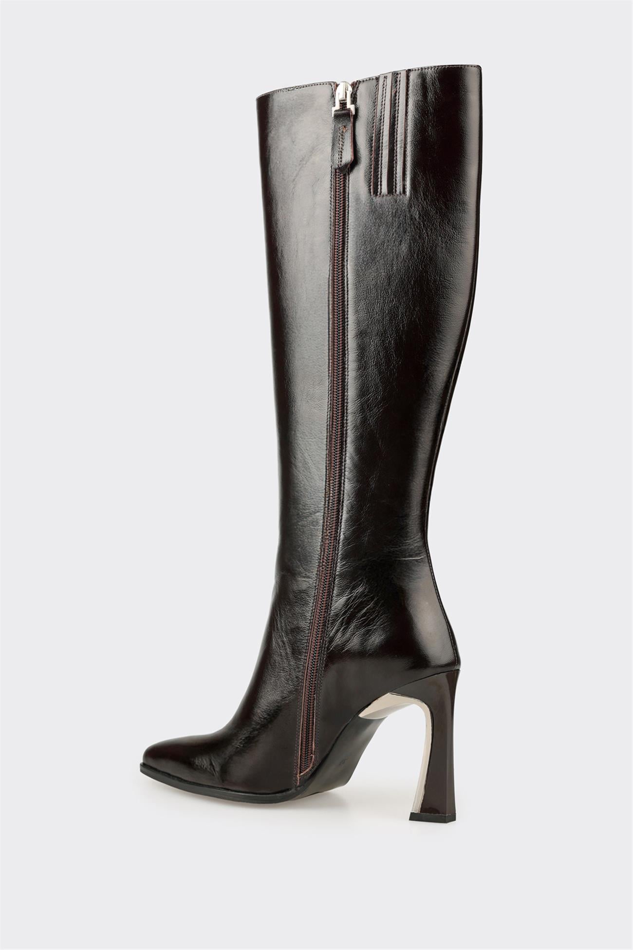 Brown Leather Women's Tall Boot