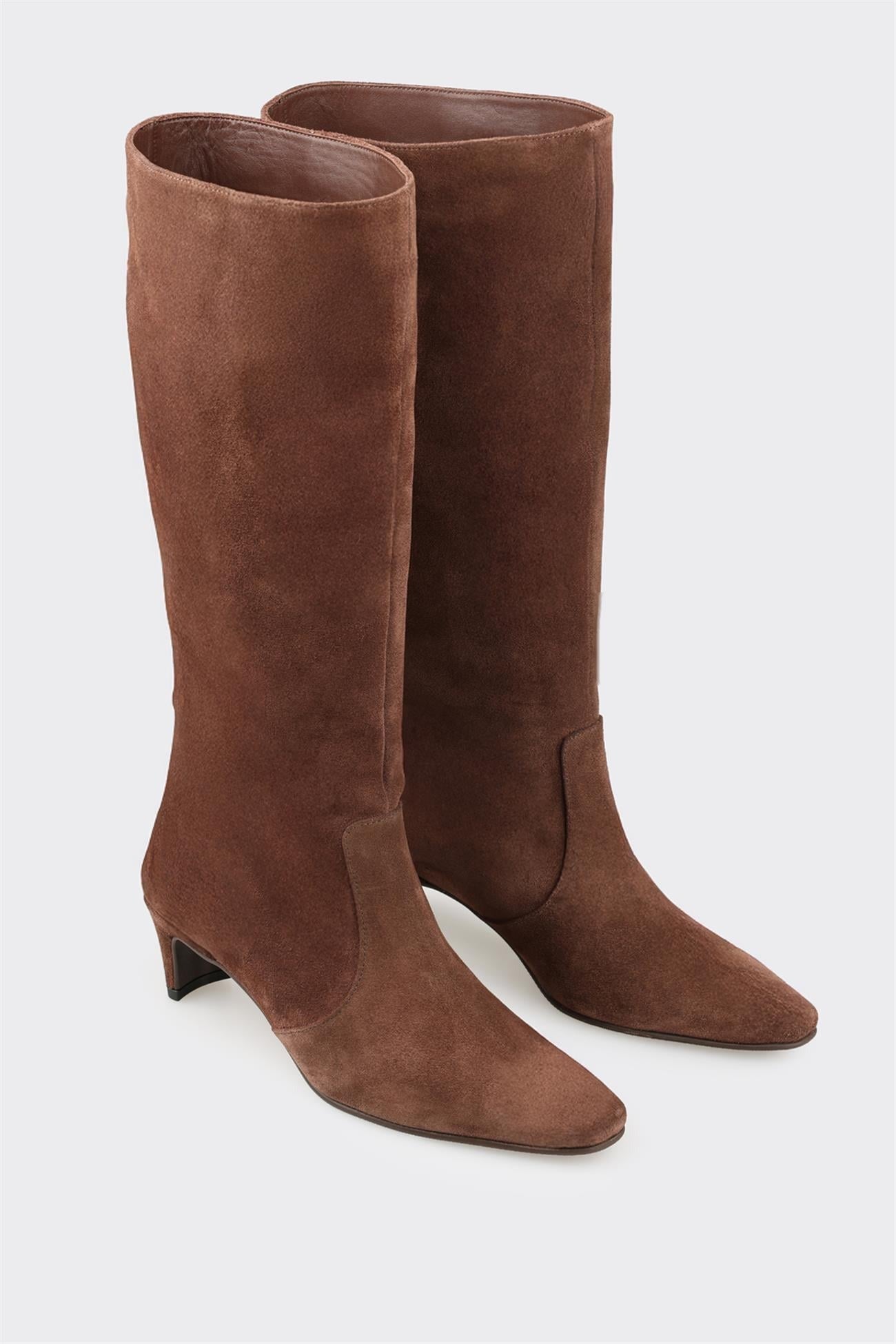 Brown Leather Women's Tall Boot