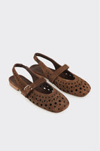 Brown Leather Women's Casual Shoe