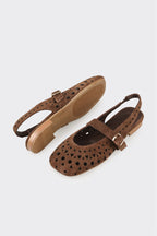 Brown Leather Women's Casual Shoe
