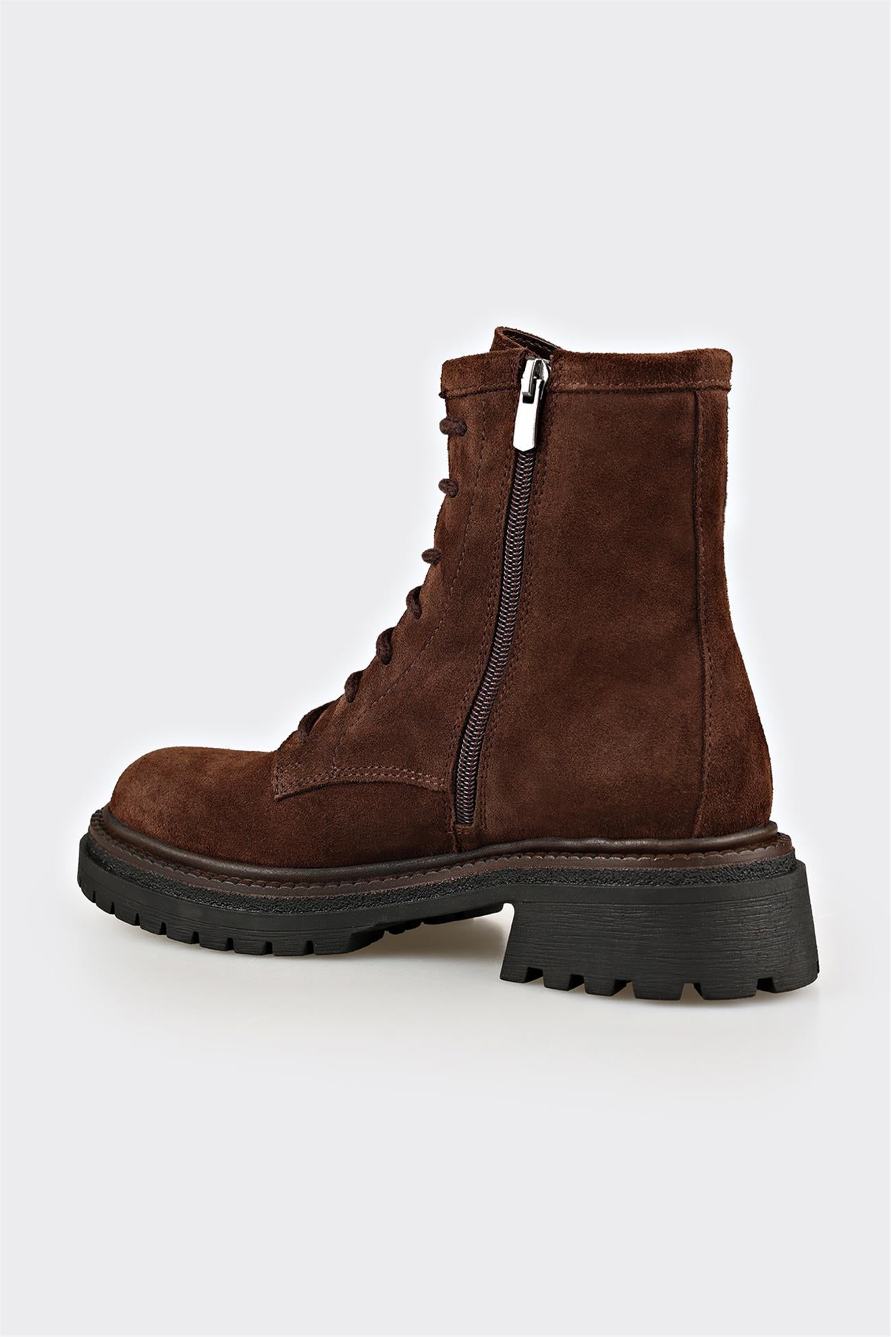 Brown Leather Women's Casual Boot