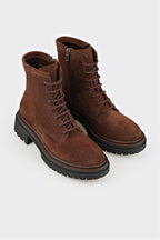 Brown Leather Women's Casual Boot