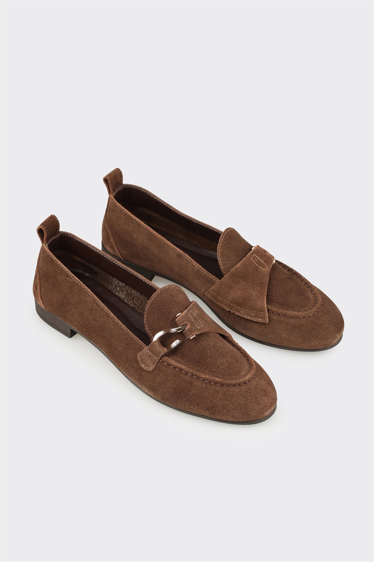 Brown Leather Women's Loafer