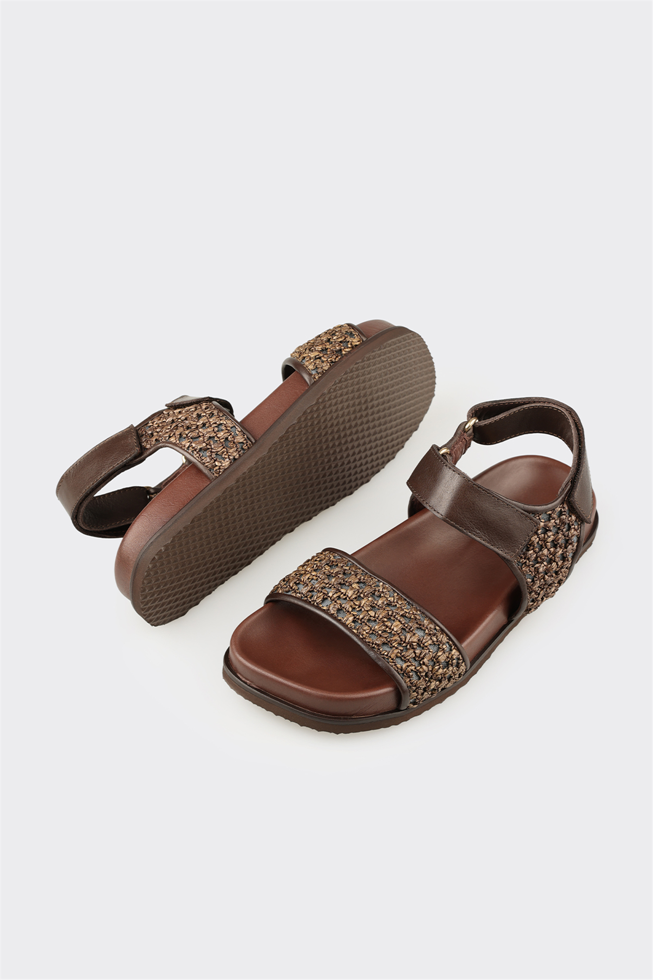 Brown Leather Women's Sandal