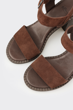 Brown Leather Women's Sandal
