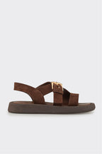 Brown Leather Women's Sandal