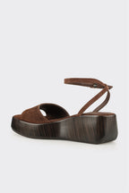 Brown Leather Women's Sandal