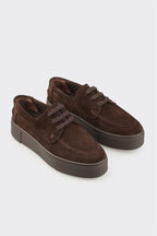 Brown Leather Women's Sneaker