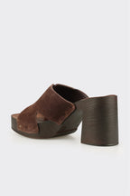Brown Leather Women's Mule