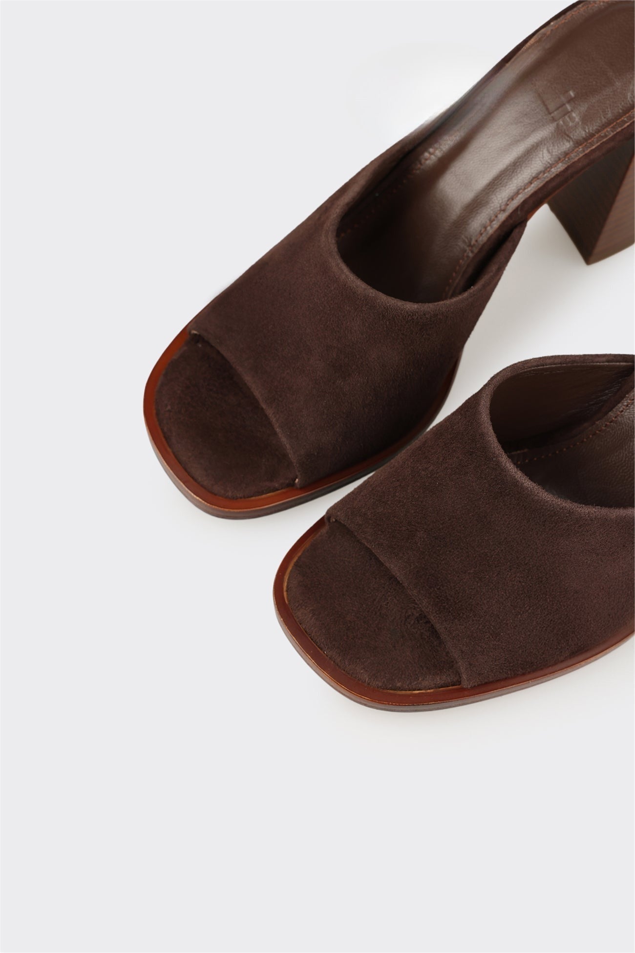 Brown Leather Women's Mule
