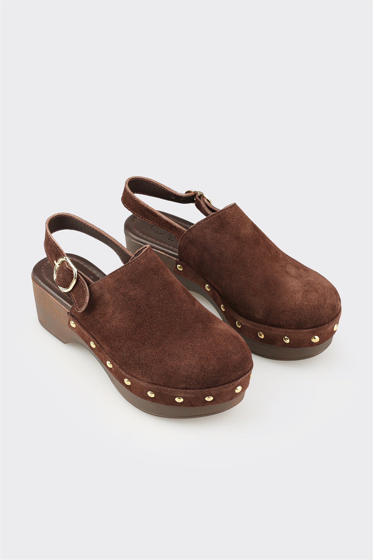 Brown Leather Women's Mule