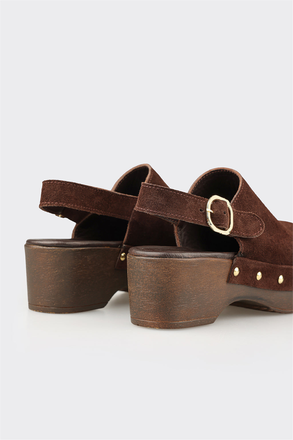 Brown Leather Women's Mule