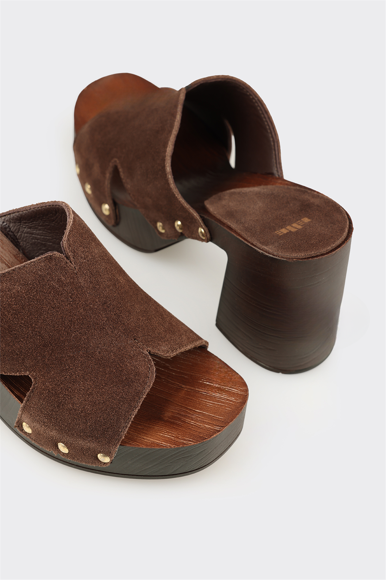 Brown Leather Women's Mule