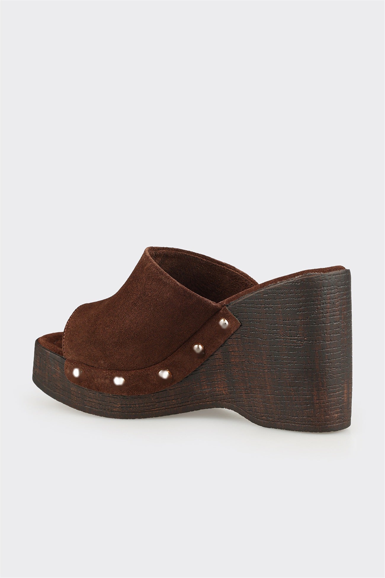 Brown Leather Women's Mule