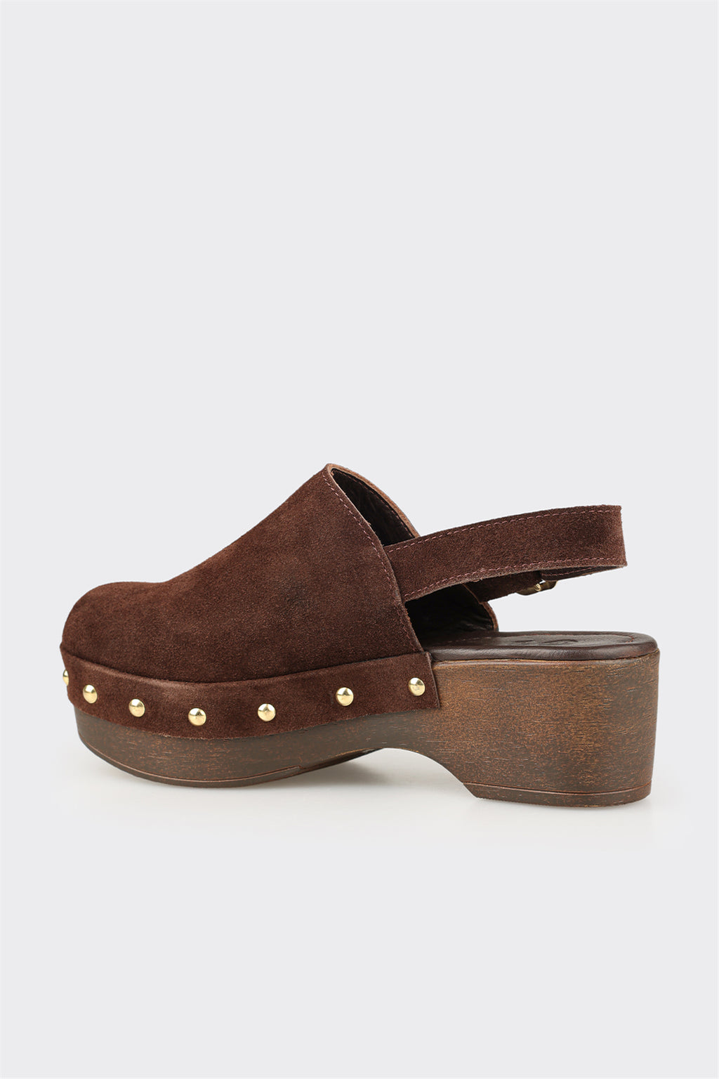 Brown Leather Women's Mule