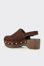 Brown Leather Women's Mule