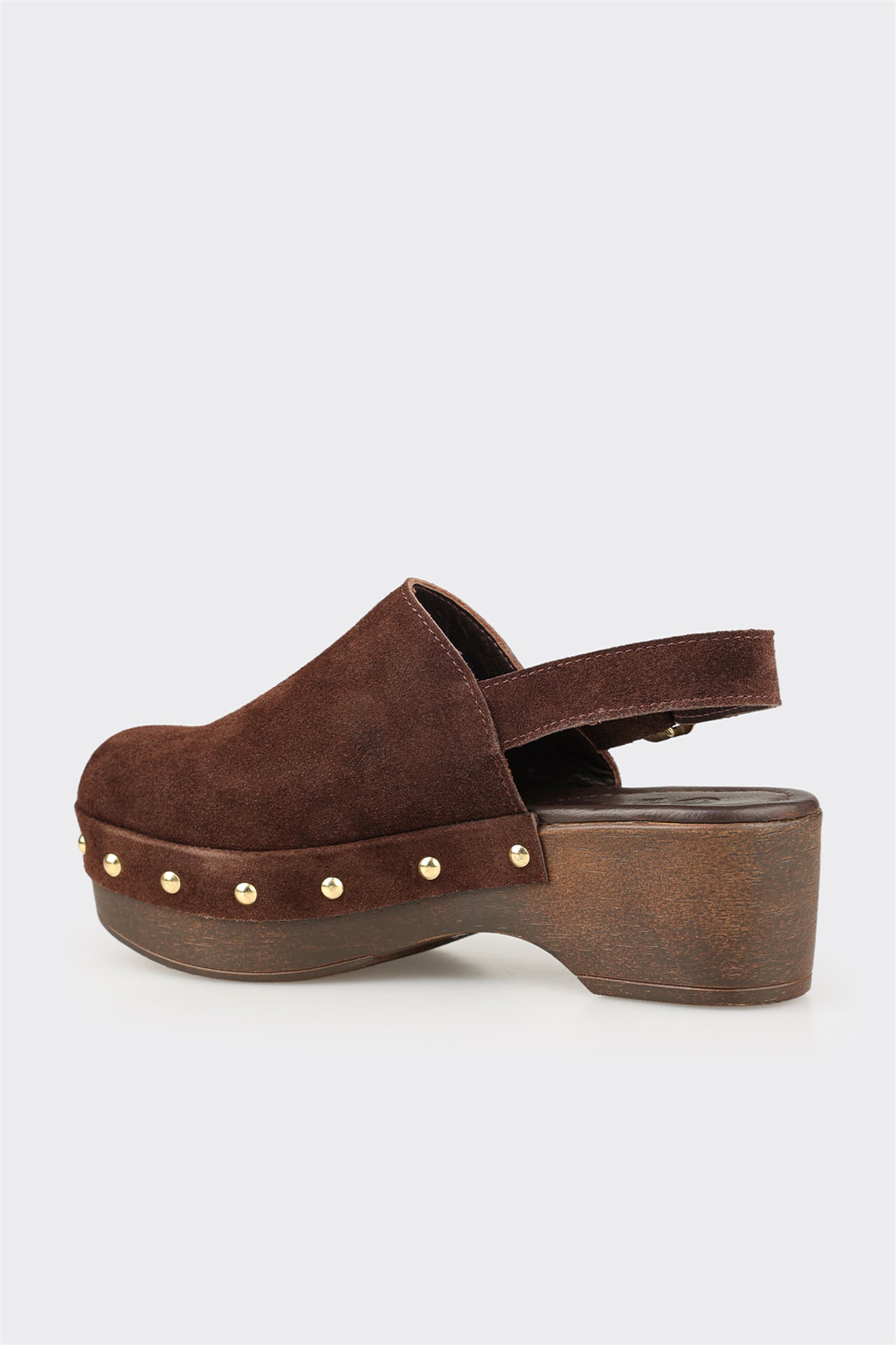 Brown Leather Women's Mule