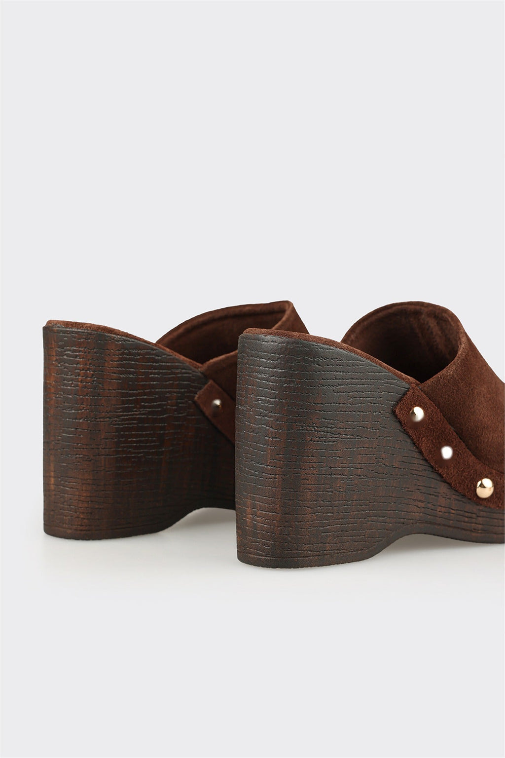 Brown Leather Women's Mule