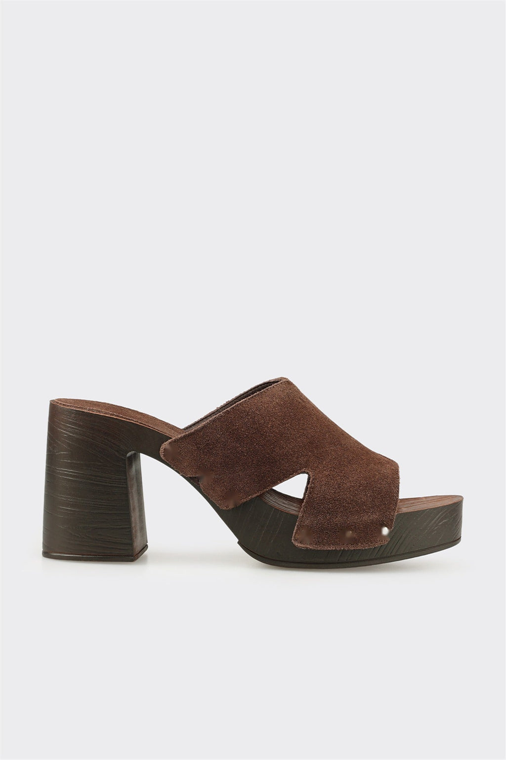Brown Leather Women's Mule