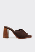 Brown Leather Women's Mule