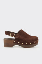 Brown Leather Women's Mule
