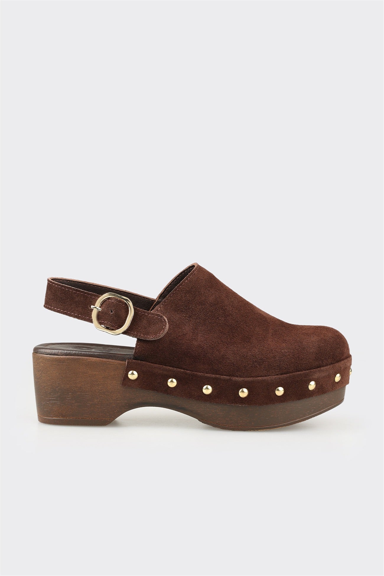 Brown Leather Women's Mule