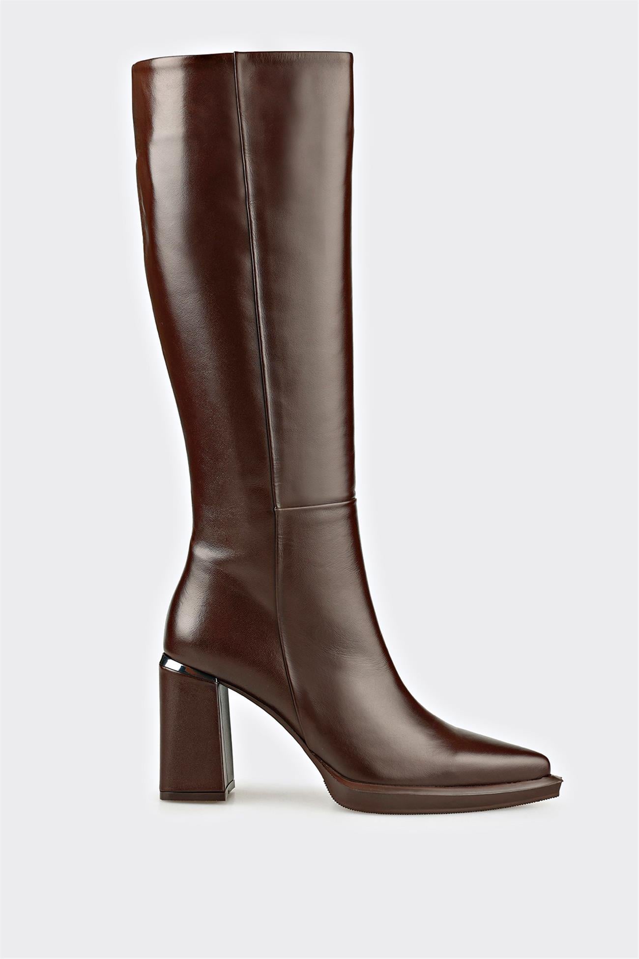 Brown Leather Women's Heellu Tall Boot